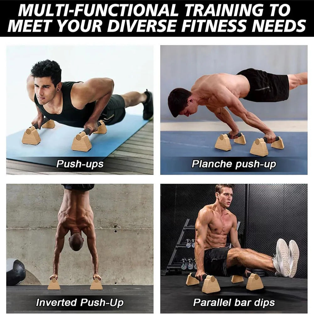 WoodGrip Pro Push-Up Bars